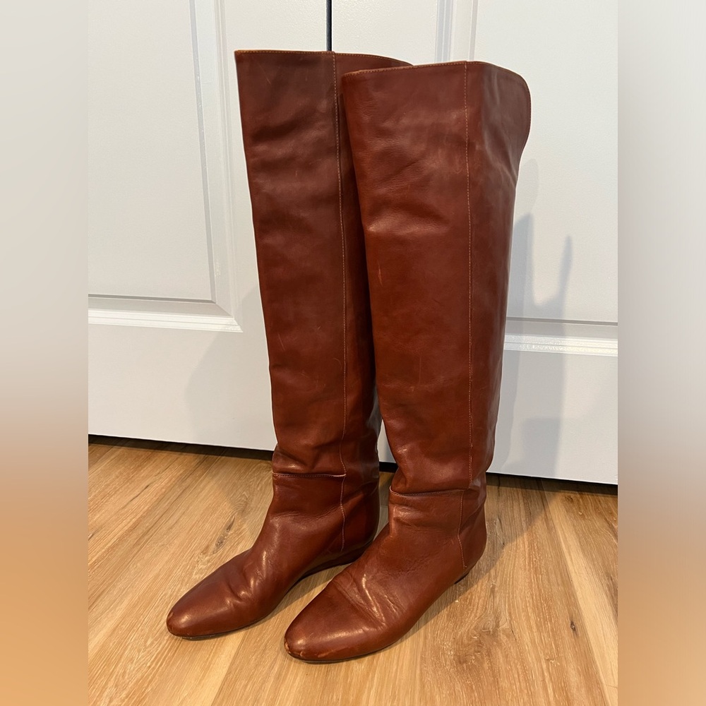 Loeffler Randall chocolate brown OtK boot